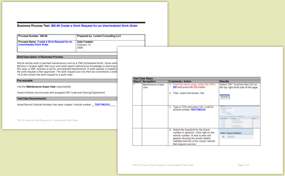 Example of an eAM Test Script